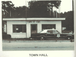 Sims Town Hall from old Town brochure with police car