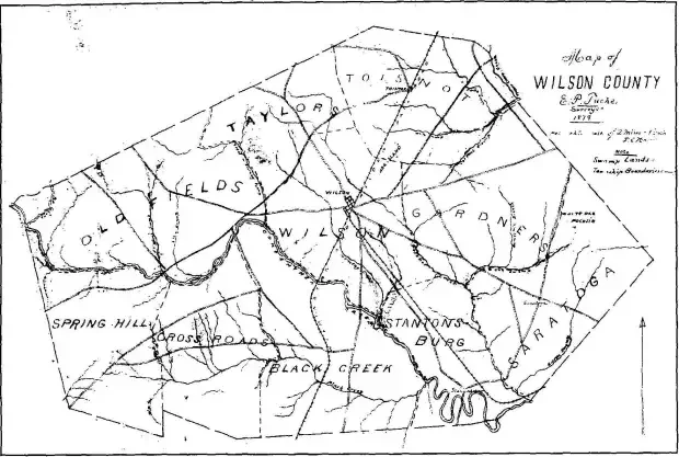 1879 Map of Wilson County