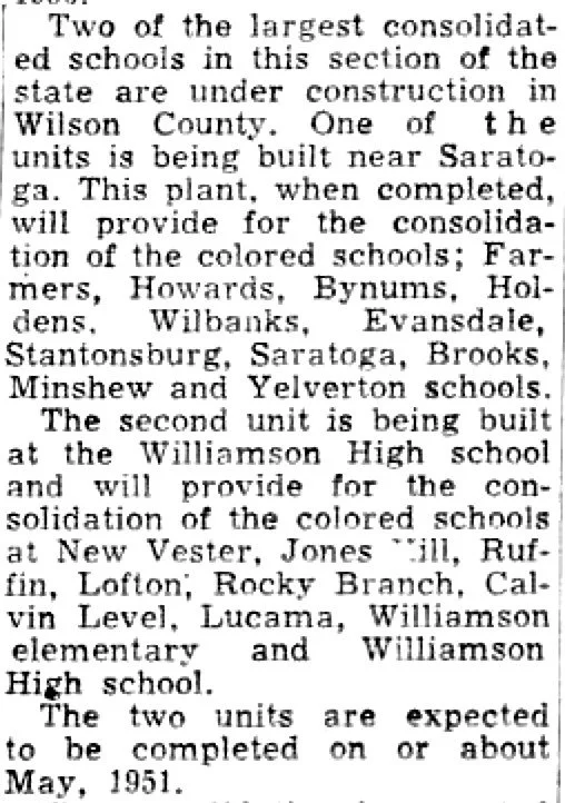 1950 Newspaper Clipping about School Expansion Program