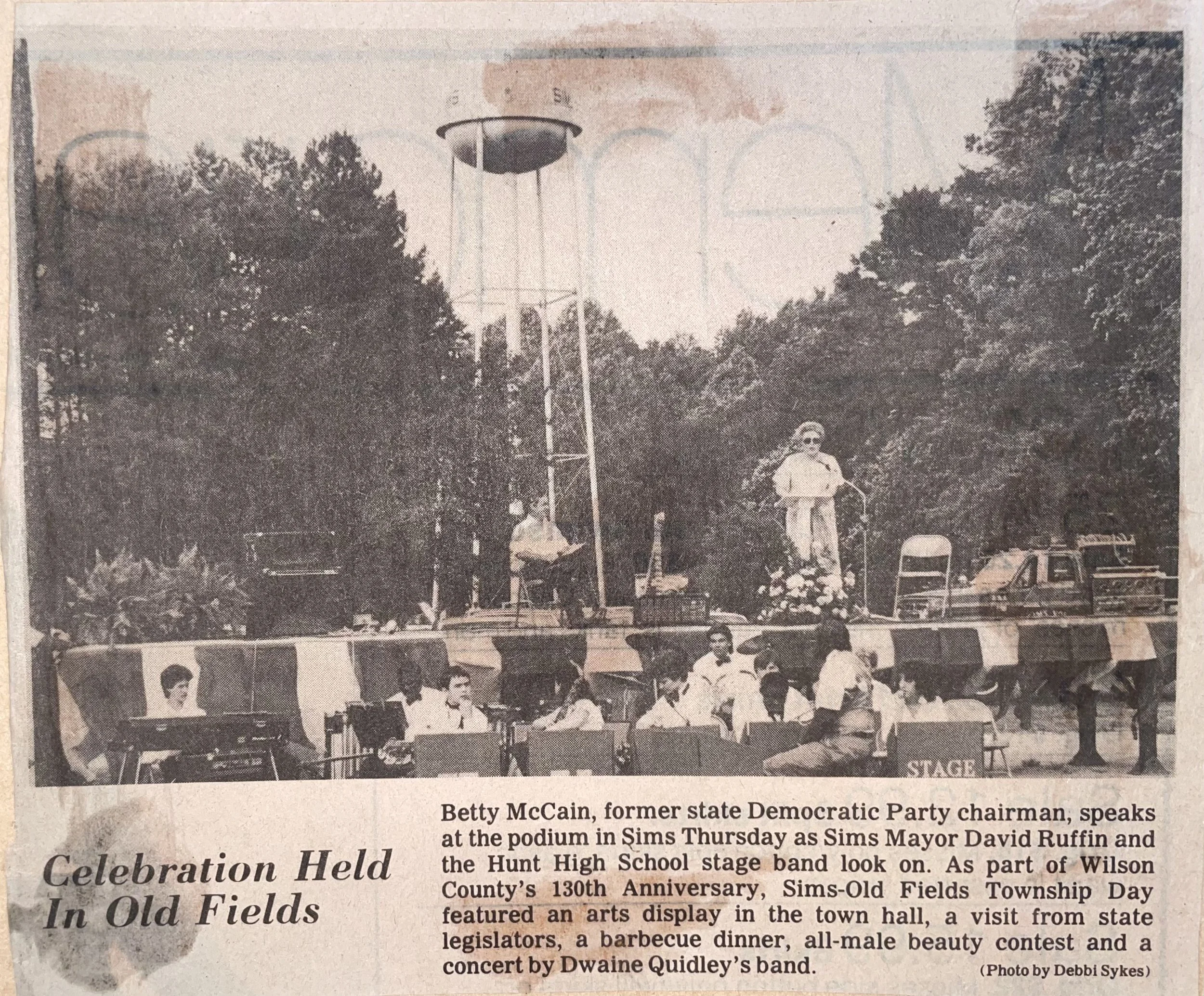 1985 Newspaper Clipping "Celebration in Old Fields"
