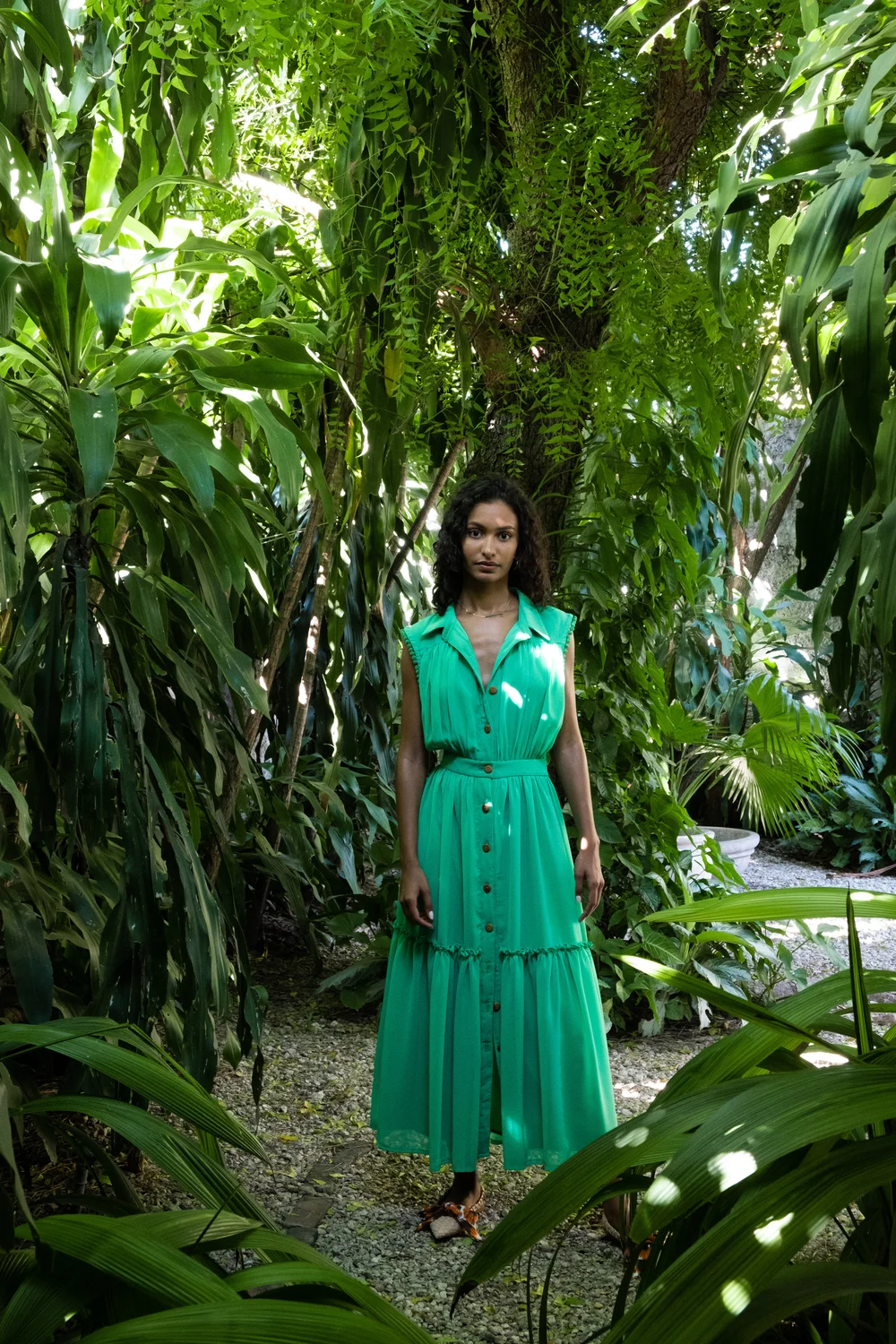 parakeet green dress Carmelita Open Back Pearl Maxi Dress - Parakeet Green - XXL
