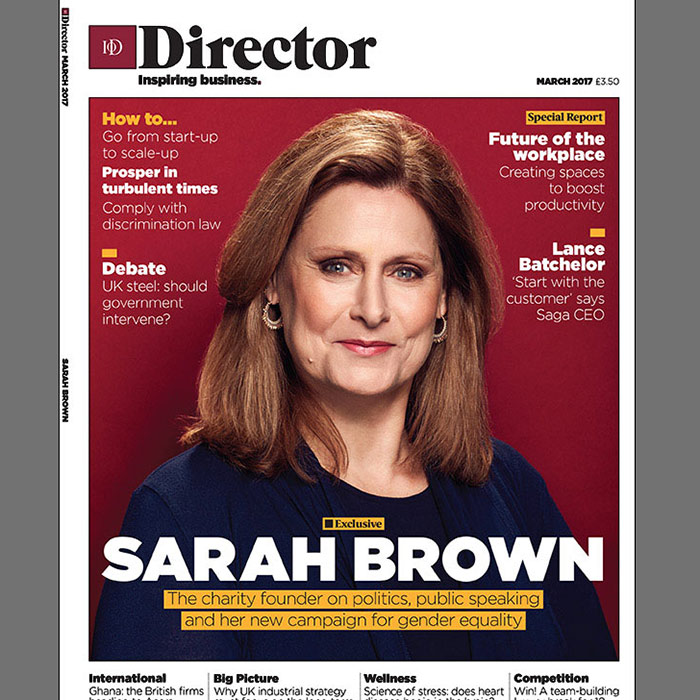 Sarah Brown for Director magazine
