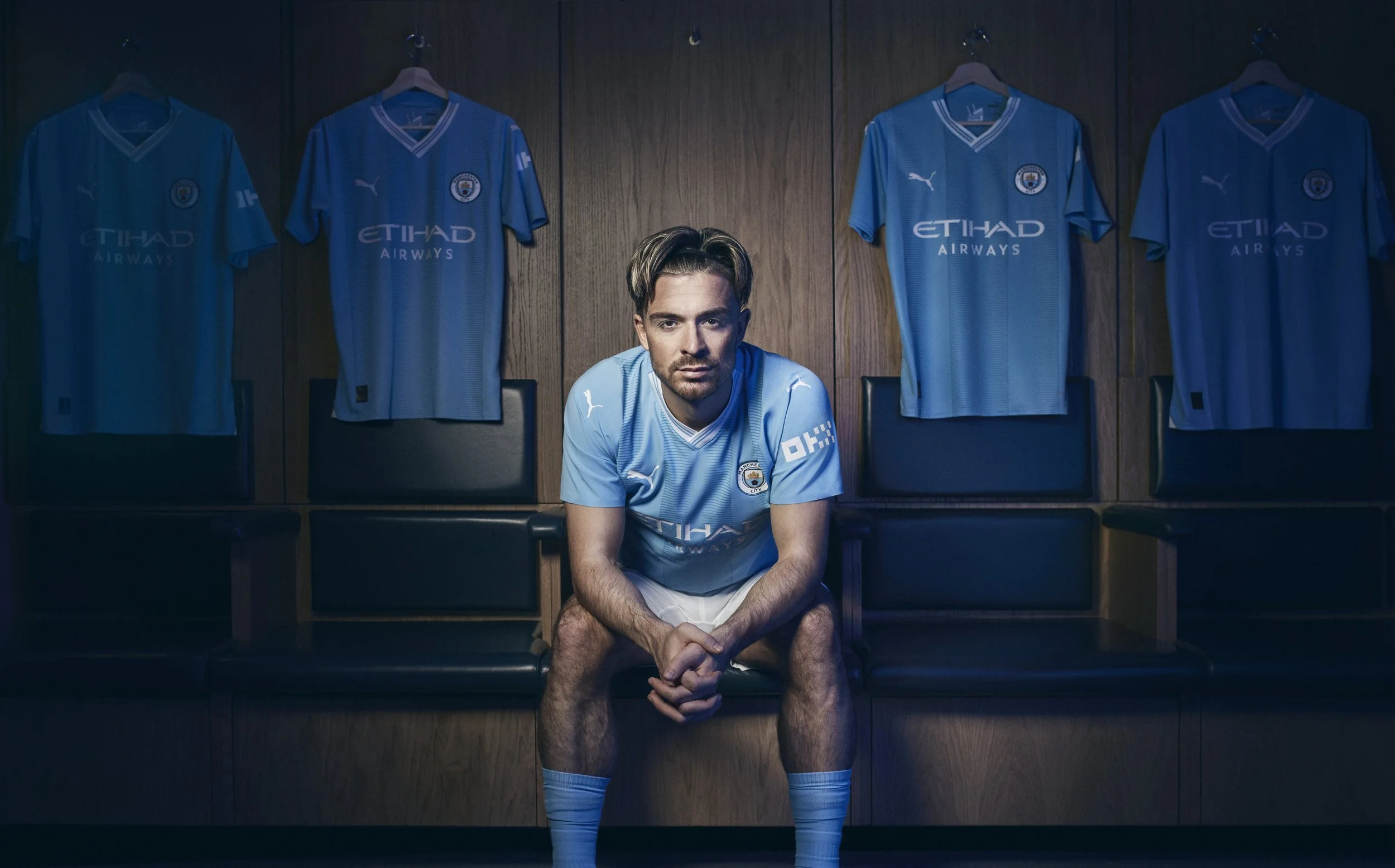 Sports photographer Jon Enoch captures footballer Jack Grealish of Manchester City