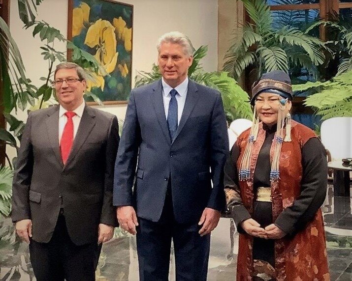 Ambassador Shagdar presents her credentials in Cuba.jpg