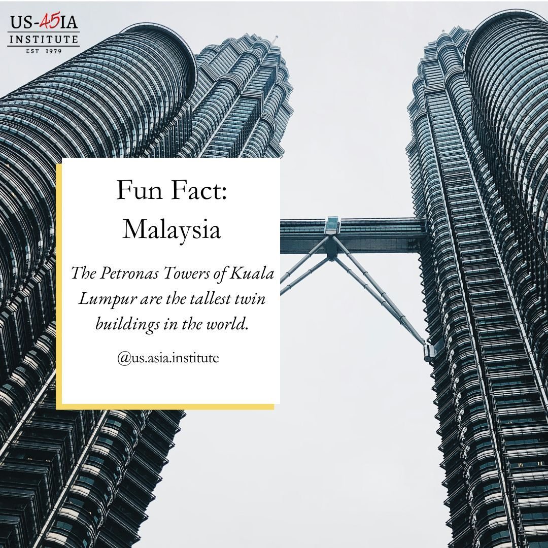 DId you know that the Petronas Towers of Kuala Lumpur are the tallest twin buildings in the world? They stand at 1,483 feet high and have 88 stories.