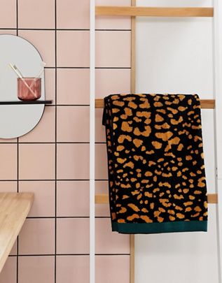 Animal Print Woven Bath Towel £16