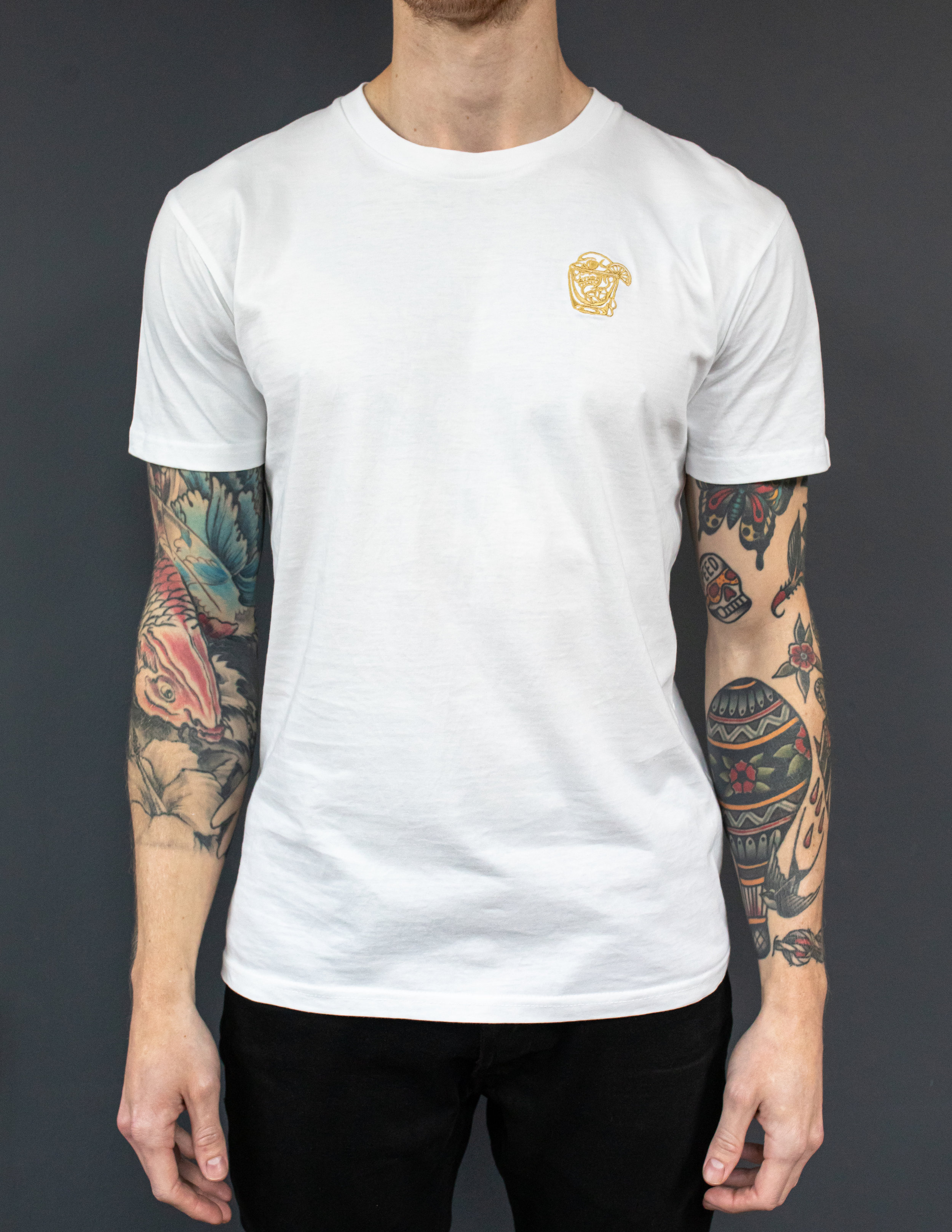 Gold Embroidered Skull T-shirt — Nomad 