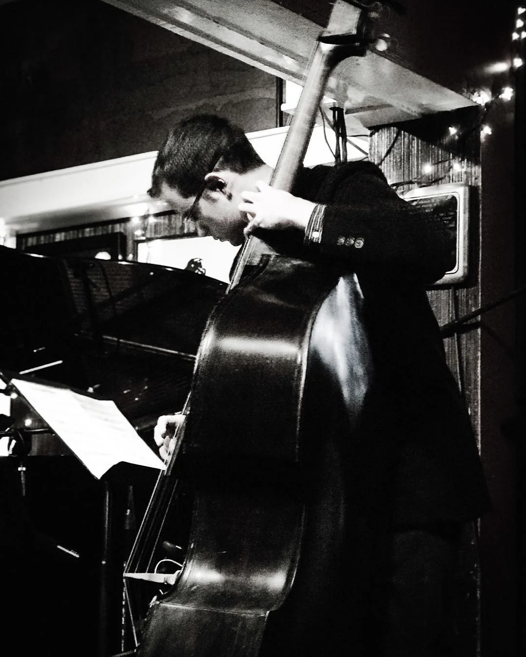 Portrait of a bass player