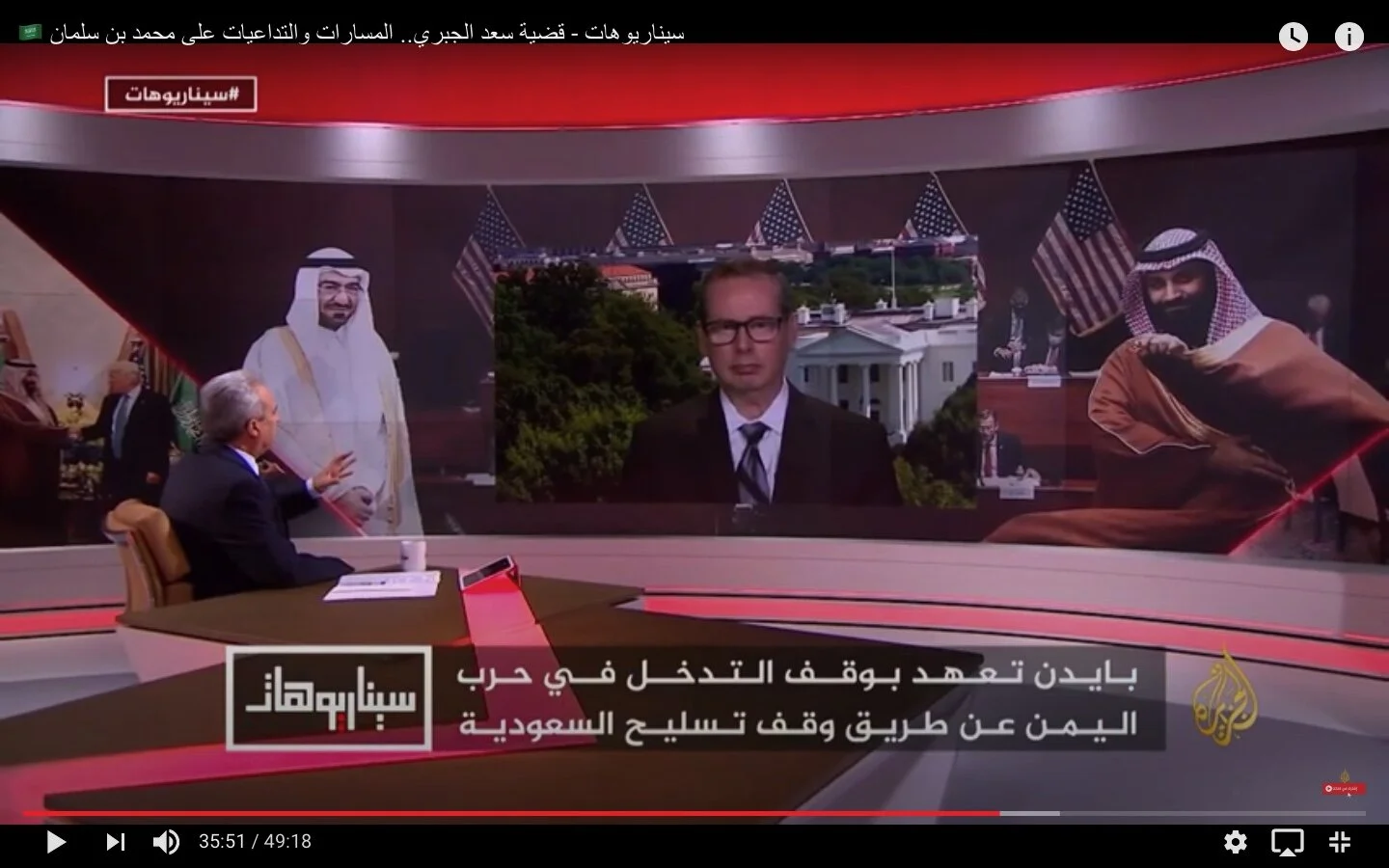 Douglas London on al-Jazeera's Arabic Language Channel Aug. 20, 2020 Discussing U.S.-Saudi Relations