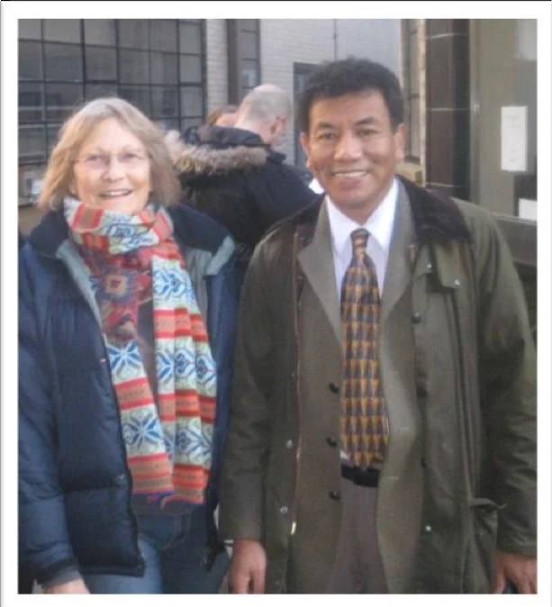 Sue Byrne and Dr Tsering Shakya, two of the founders of Tibet Support Group UK (1989)