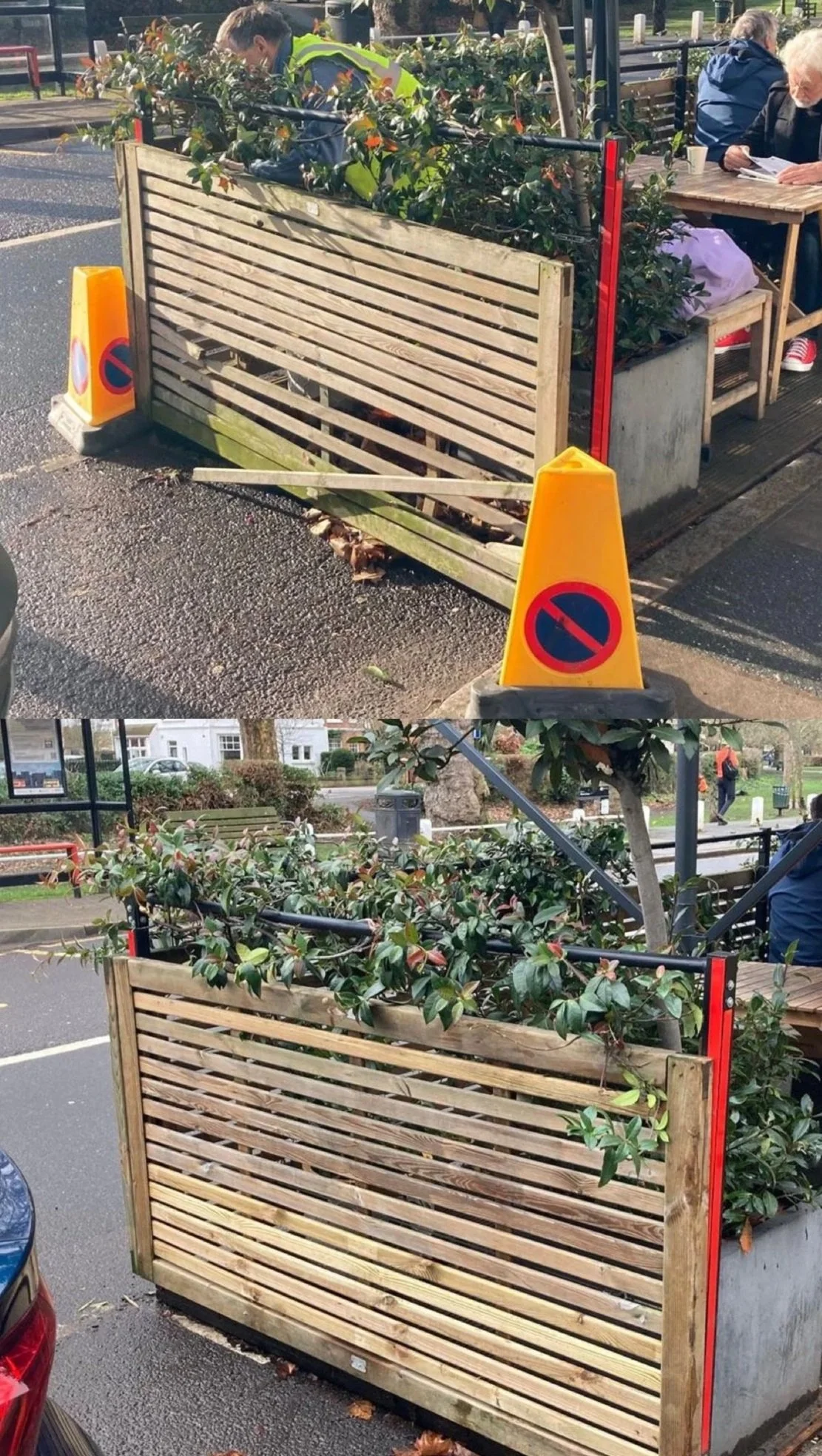 Parklet repairs completed by Men’s Shed team