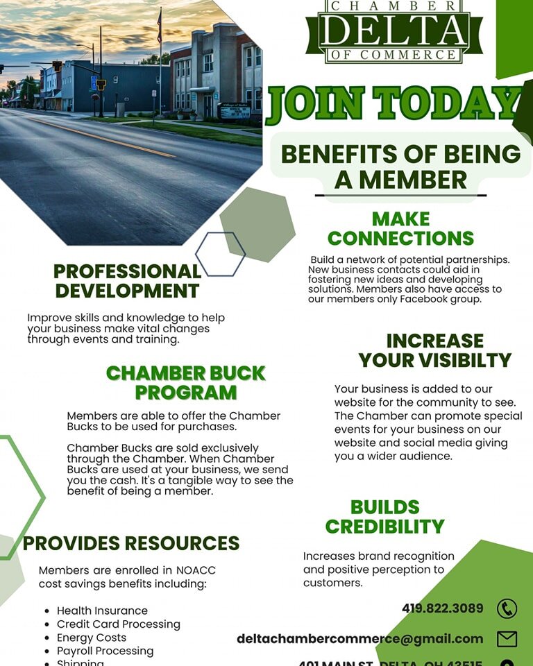 It's the New Year, and it's the perfect time to help your small business out by joining the Delta Chamber of Commerce!

We worked hard in 2023 to make improvements to the Chamber and be able to offer more support for many small businesses that we hav