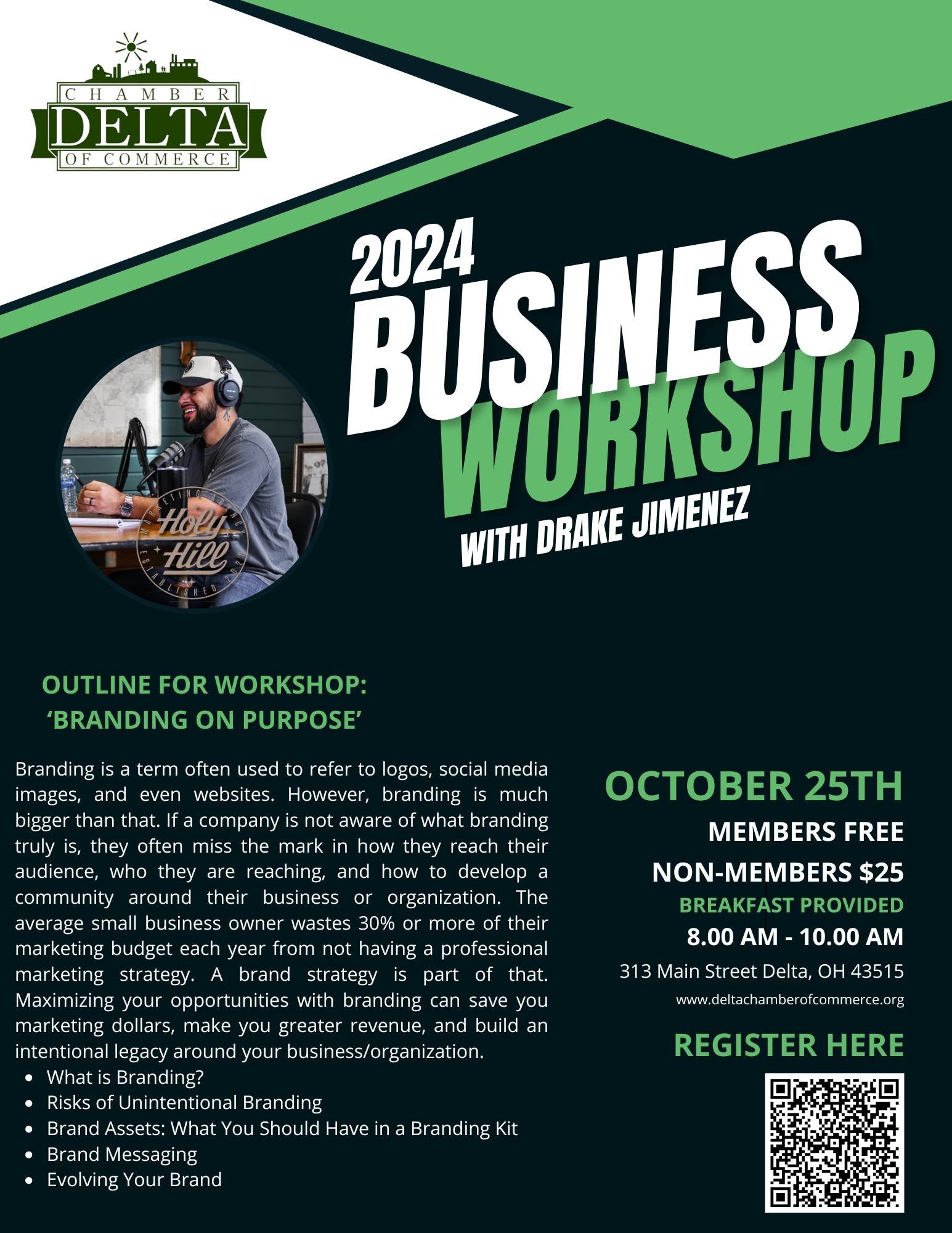 Remember to register for the Branding class with Drake Jimenez Hope to see you all there.