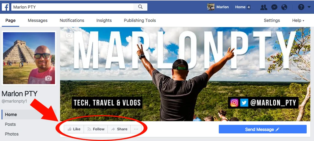 Facebook Page for MarlonPTY