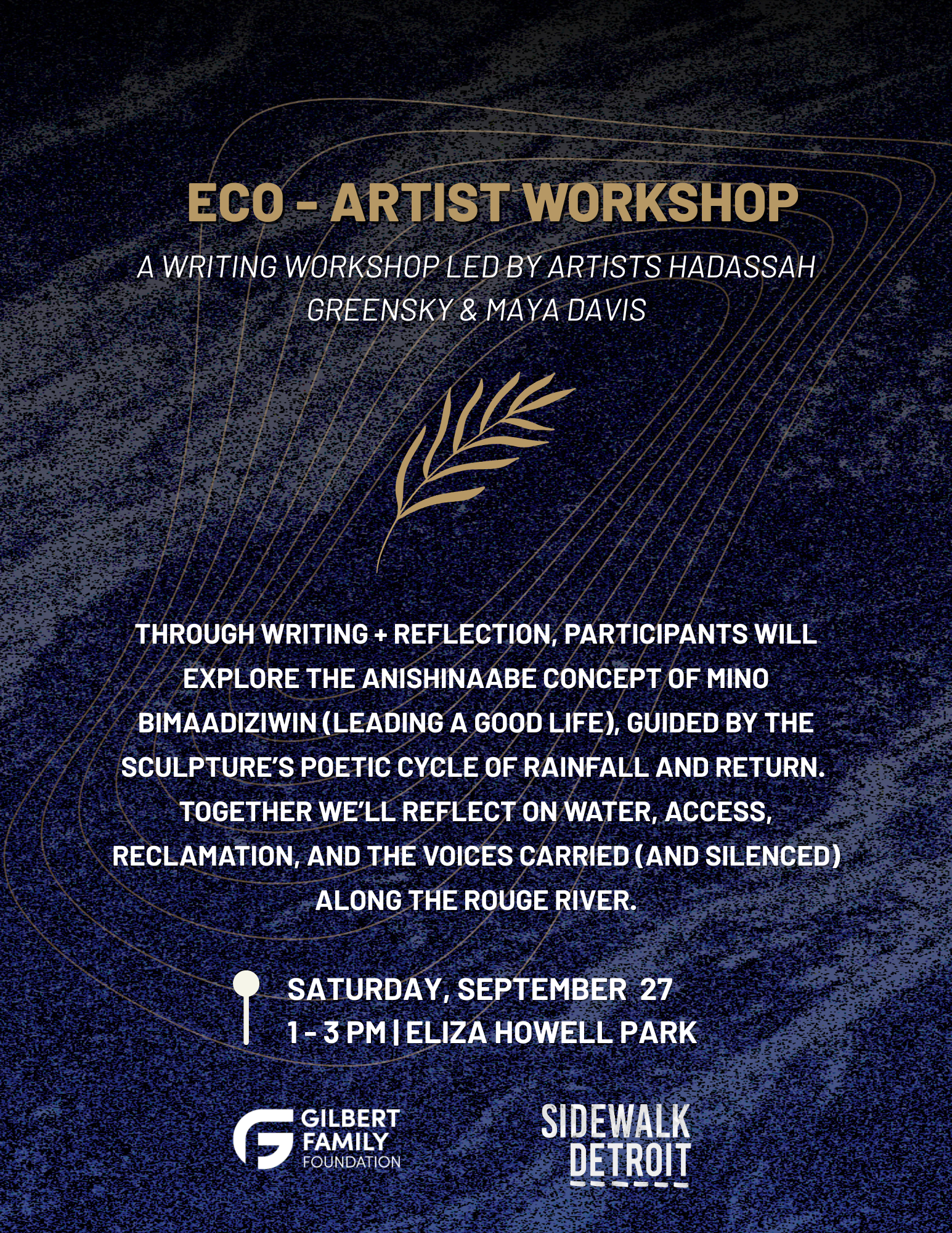 Eco- Artist Writing Workshop with Hadassah Greensky and Maya Davis