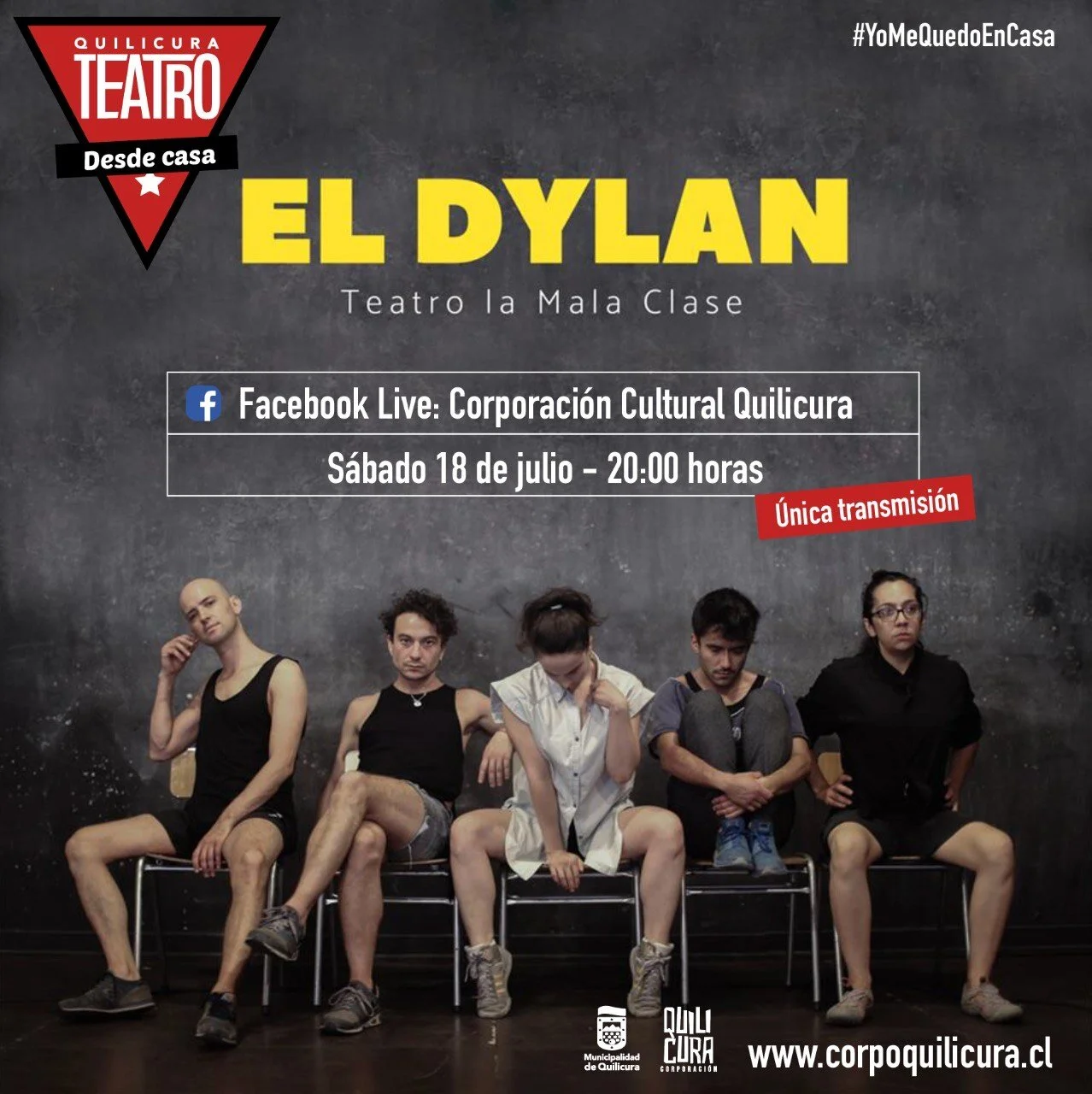 Corporación Cultural de Quilicura transmitirá obra teatral “El Dylan”