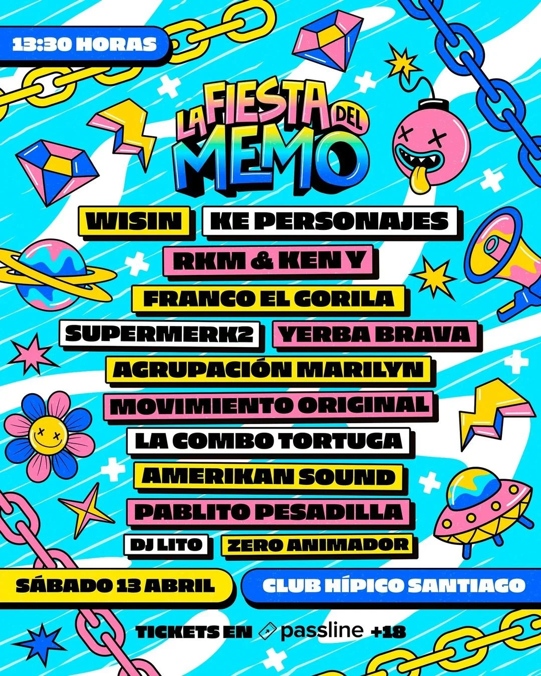 Wisin, Rakim &amp; Ken-Y y Ke Personajes vuelven a Chile en una nueva edición de “La Fiesta del Memo”