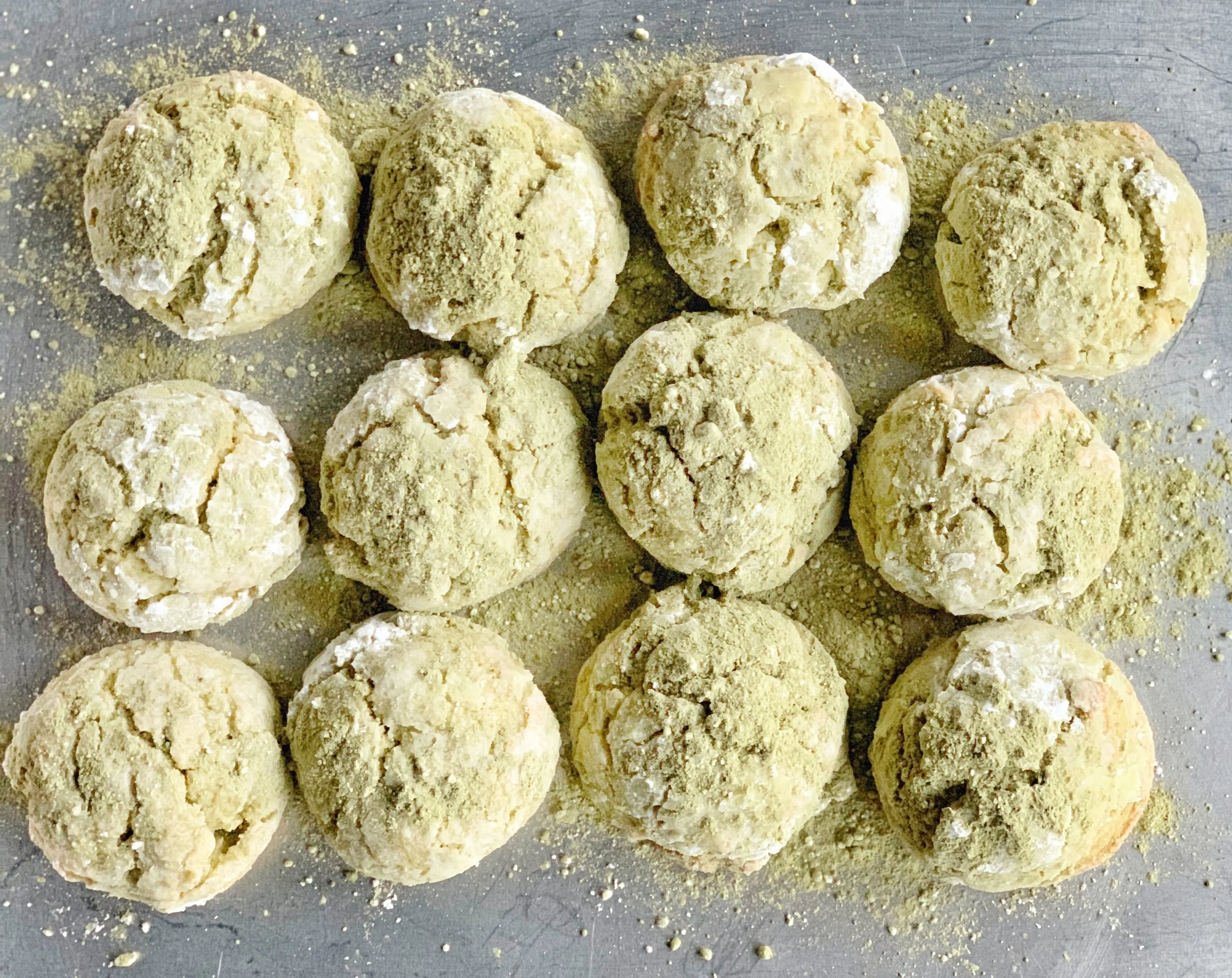 Matcha Cake Cookies