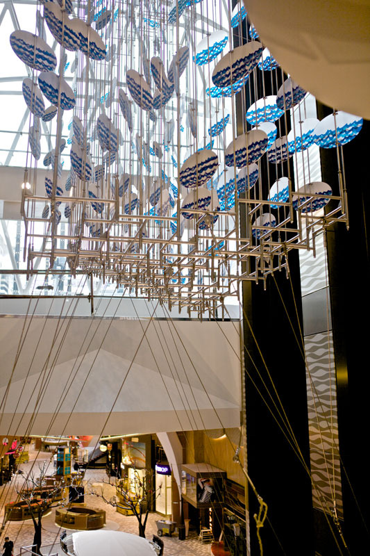   Gateway to the Hidden Part of the Sky 2010 
 Installation View 
 Aluminum composite panel, aluminum, polycarbonate, stainless steel rod, Kanar, ink  