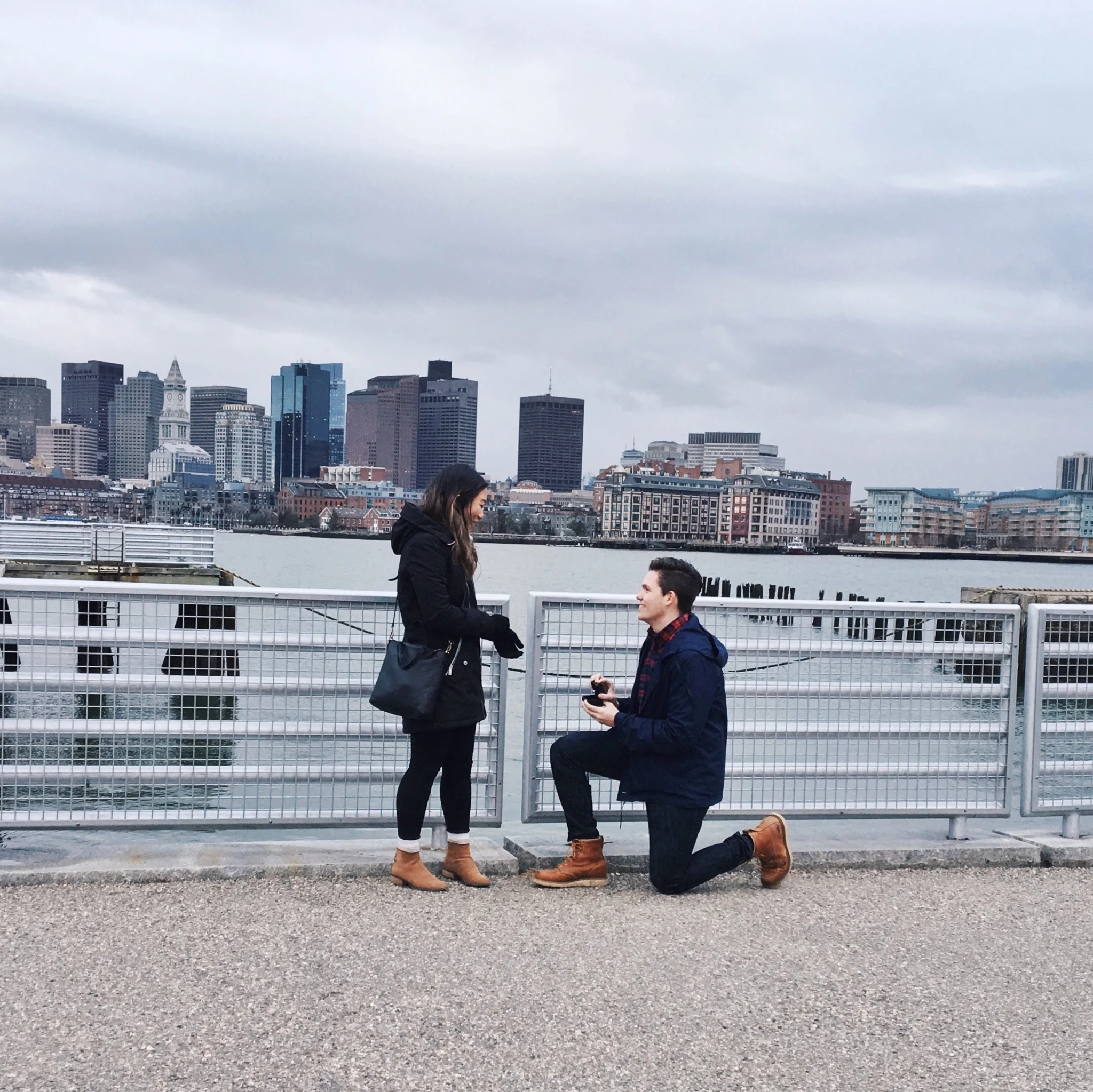 I had to take my gloves off, then we turned to the kid taking these photos to make sure he was getting the moment! "DUDE you're getting this right!?" And Caleb had the box turned upside down HAHA.