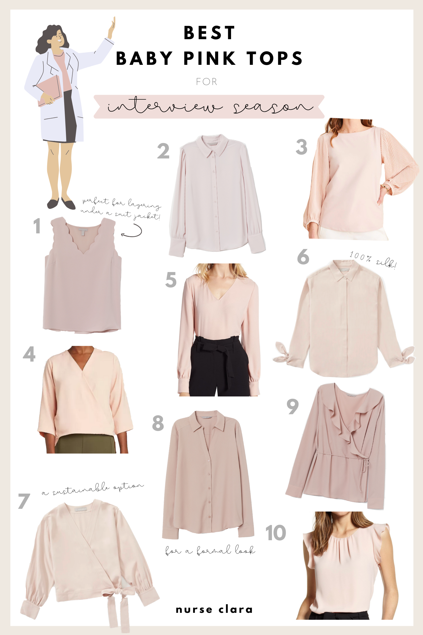 The Best Baby Pink Blouses for your Next Interview