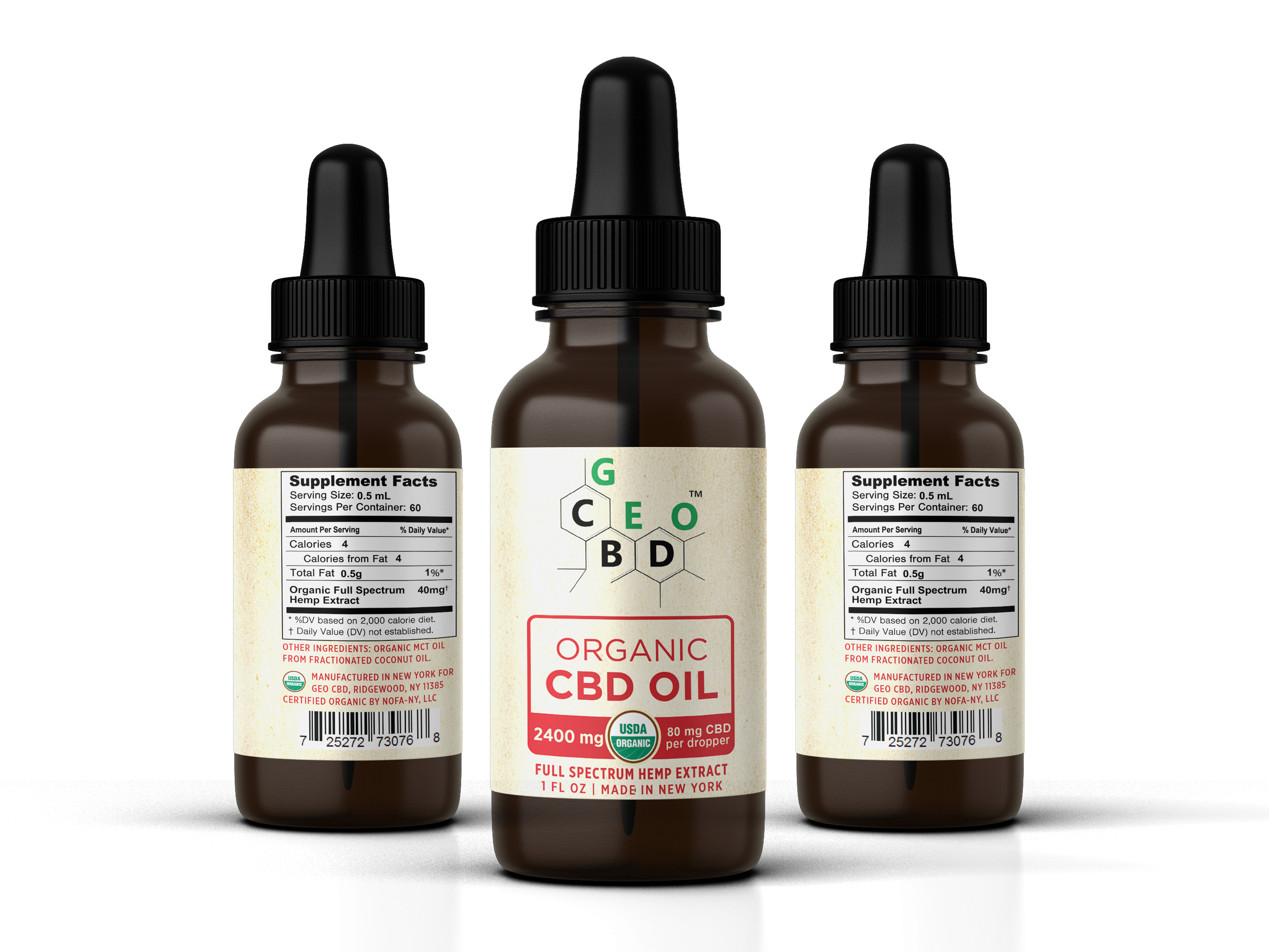 2400mg Full Spectrum USDA Certified CBD Oil