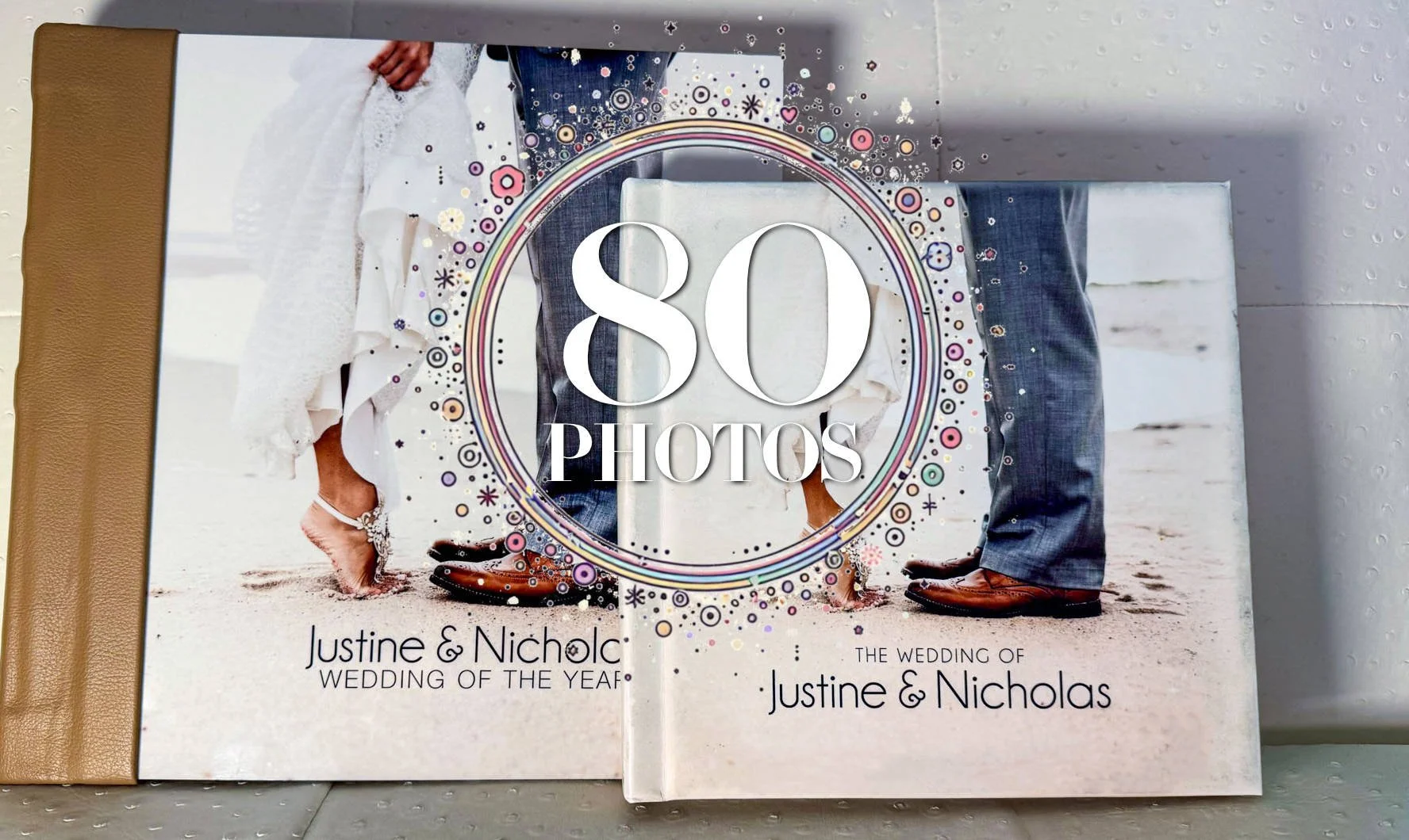 10x10 Wedding Album with 80 Photos PLUS an 8x8 Parent Clone Album