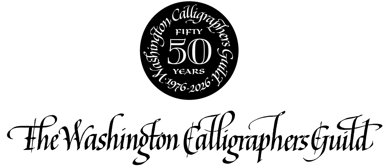Washington Calligraphers Guild 50th Anniversary logo