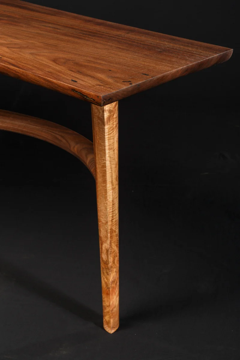 ABS Desk, 2013. Black Walnut, curly maple