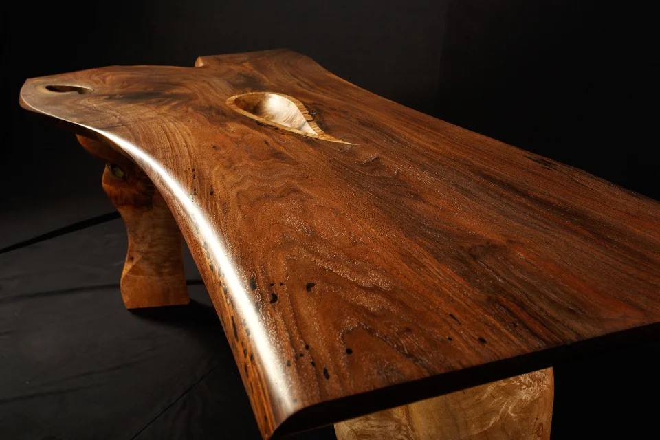 Tailwind, 2010. Black walnut, maple burl