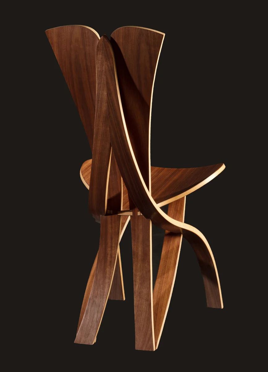 Vicco von Voss Chair, 2014. Plywood substructure, black walnut veneer