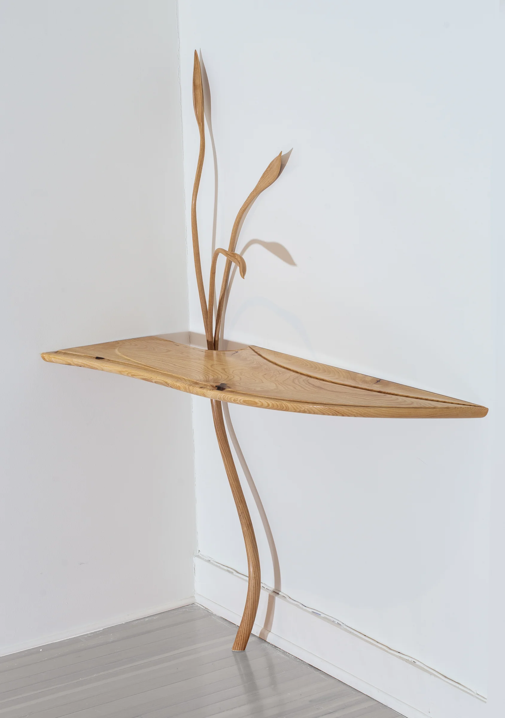 Emergence, 2018. English walnut, bendable wood ash