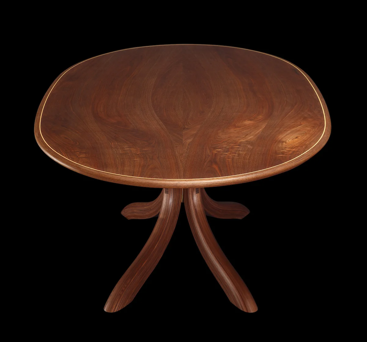 Culp Table, 2018. Black walnut, veneer, holly
