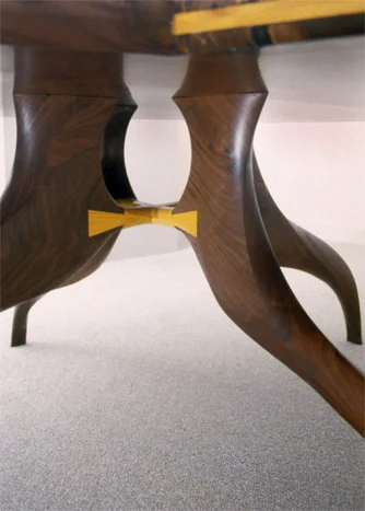 Uprooted Tree House Table, 1999. Black walnut, osage