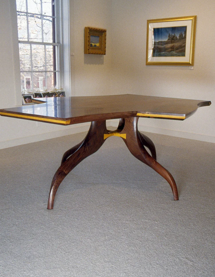 Uprooted Tree House Table, 1999. Black walnut, osage