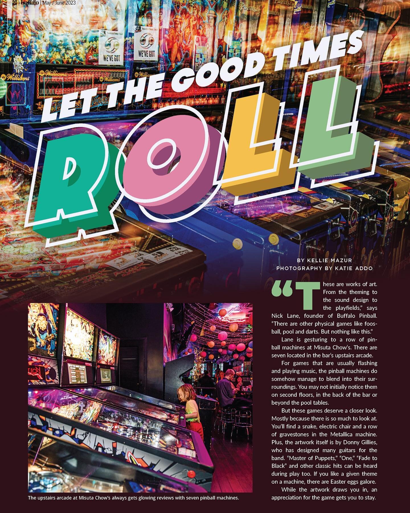 What a fun assignment capturing Buffalo&rsquo;s best pinball destinations! Check out the story in this month@/ issue of @buffalomagazine. Words by @knmazur ⭐️