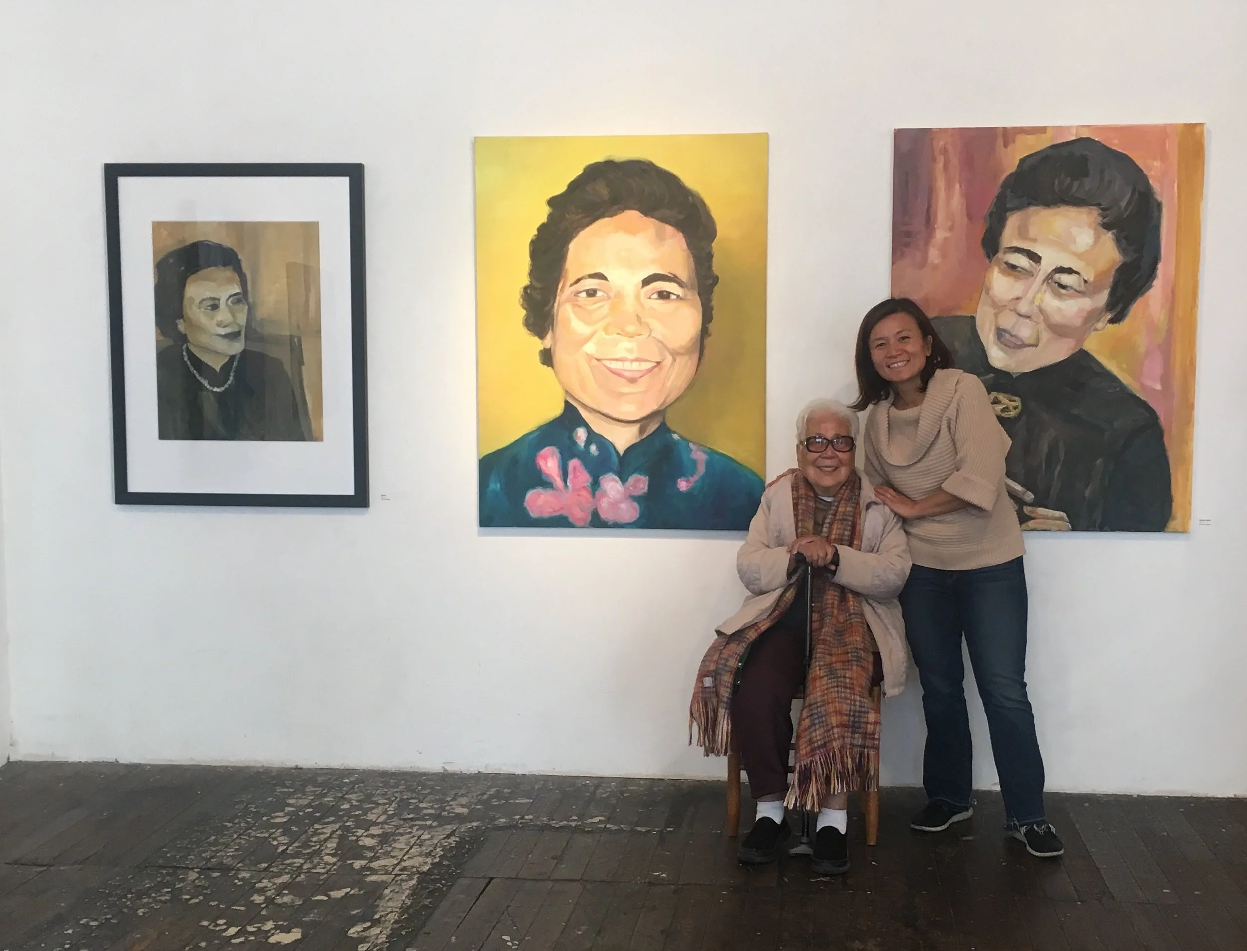 My grandmother and me at the Live Worms Gallery in San Francisco for “Phenomenal: Women Celebrating Women”, March 10, 2019