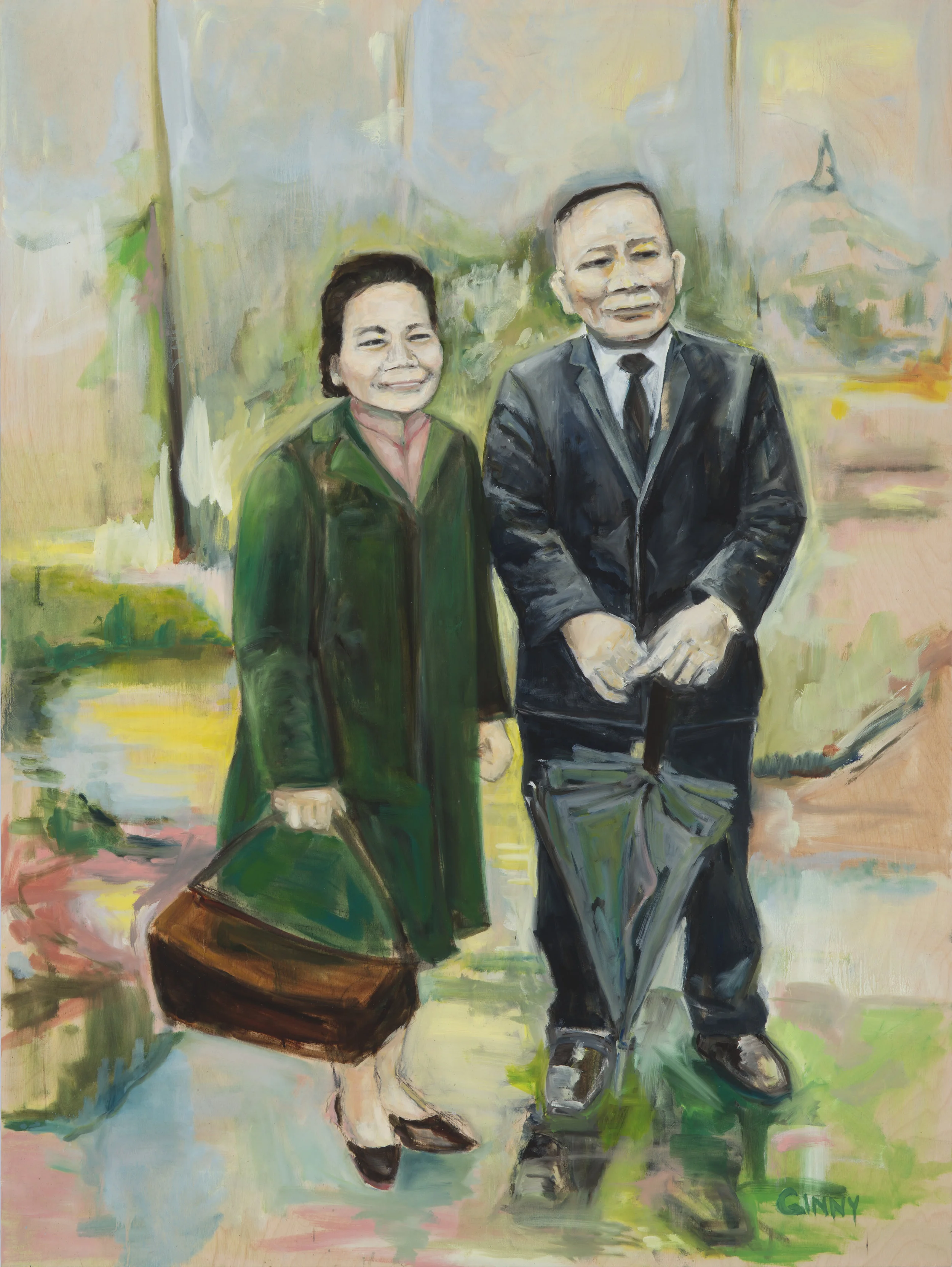 “Remembrance” oil on wood panel, 48” x 36”