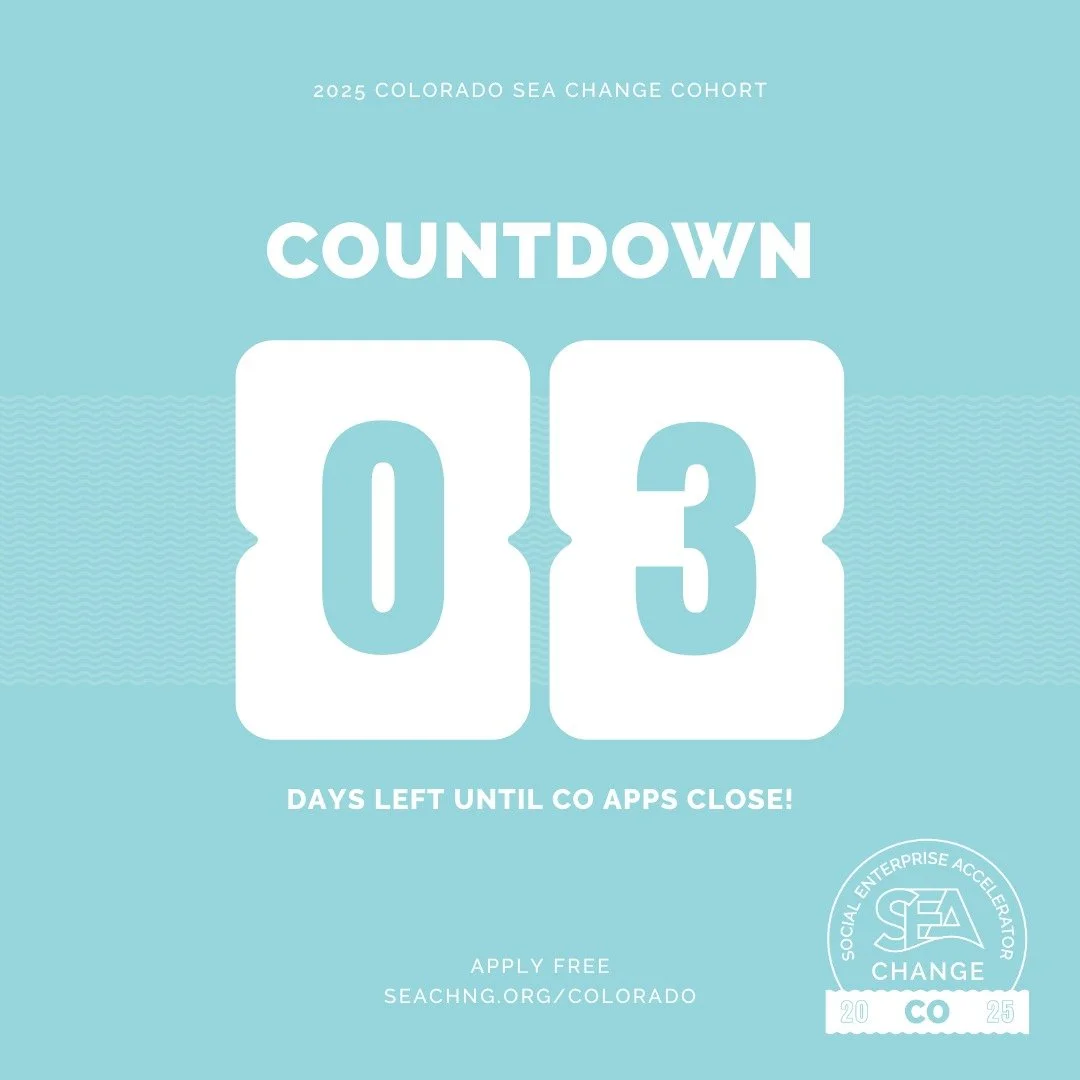 Apps close THIS Sunday, July 27 at 12AM (MT) for the 2025 Colorado cohort!

If accepted, you&rsquo;ll:

✅ Access a proven curriculum &amp; resources
✅ Develop a sustainable Social Enterprise business
✅ Get expert mentorship from our Advisors
✅ Join a