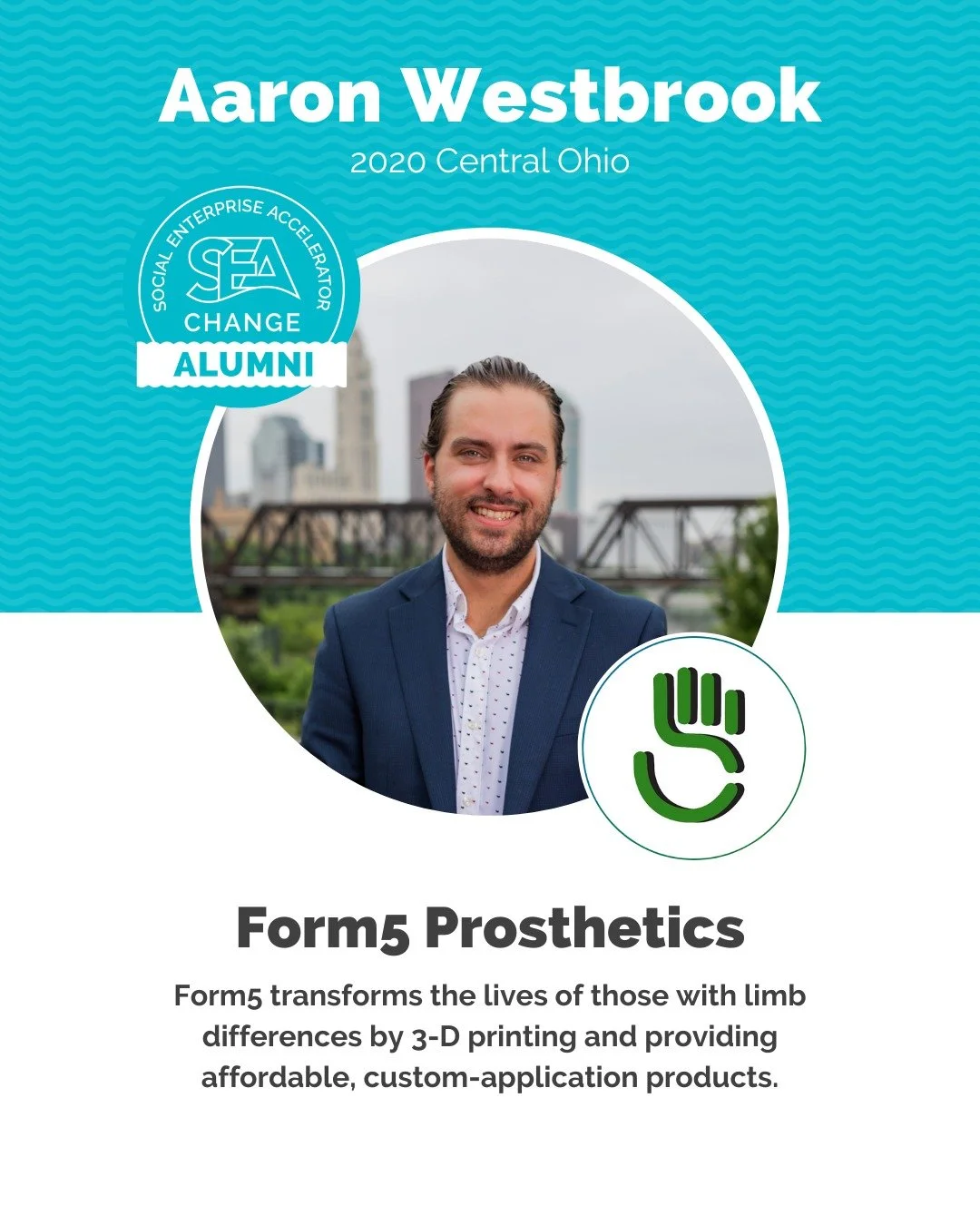 In 2020, Aaron Westbrook completed SEA Change during the pandemic. Today, Aaron is taking on his most personal challenge yet&mdash;riding 190 miles from Indianapolis to Columbus using Form5's Bike Arm Adapter.

See you at the finish line! 🚴 🦾 @form