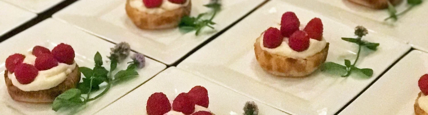 Meyer lemon honey tart with salted shortbread crust, fresh berries
