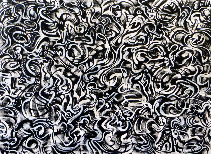 Flame • acrylic on hardboard • 31 x 42 inches • 2014 ©2015 Darick Ritter
