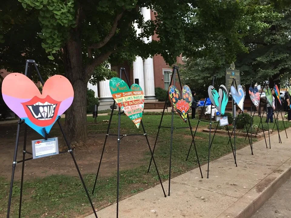 All of the 24 HeARTs were on display around the historic Rutherford County Courthouse for a special event.