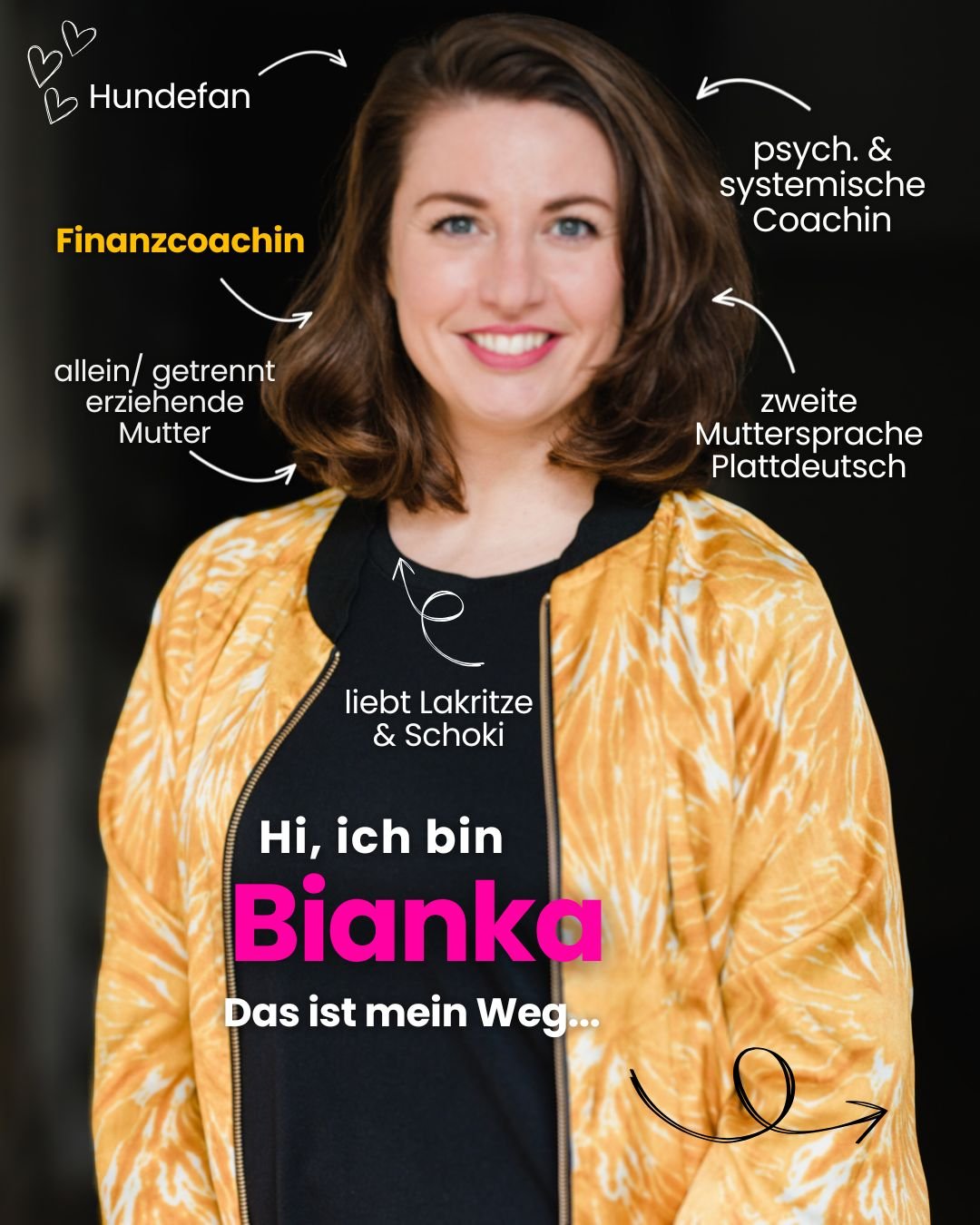 Eine Vorstellung auf Instagram?
Gabs lange nicht von mir. Deshalb wird das jetzt unbedingt nachgeholt! 👋

Hi, ich bin Bianka. Und ich war nicht immer Finanzcoachin.
Eigentlich war ich fr&uuml;her genau das Gegenteil davon 🙈. (Siehe Bild 2 mit Guido