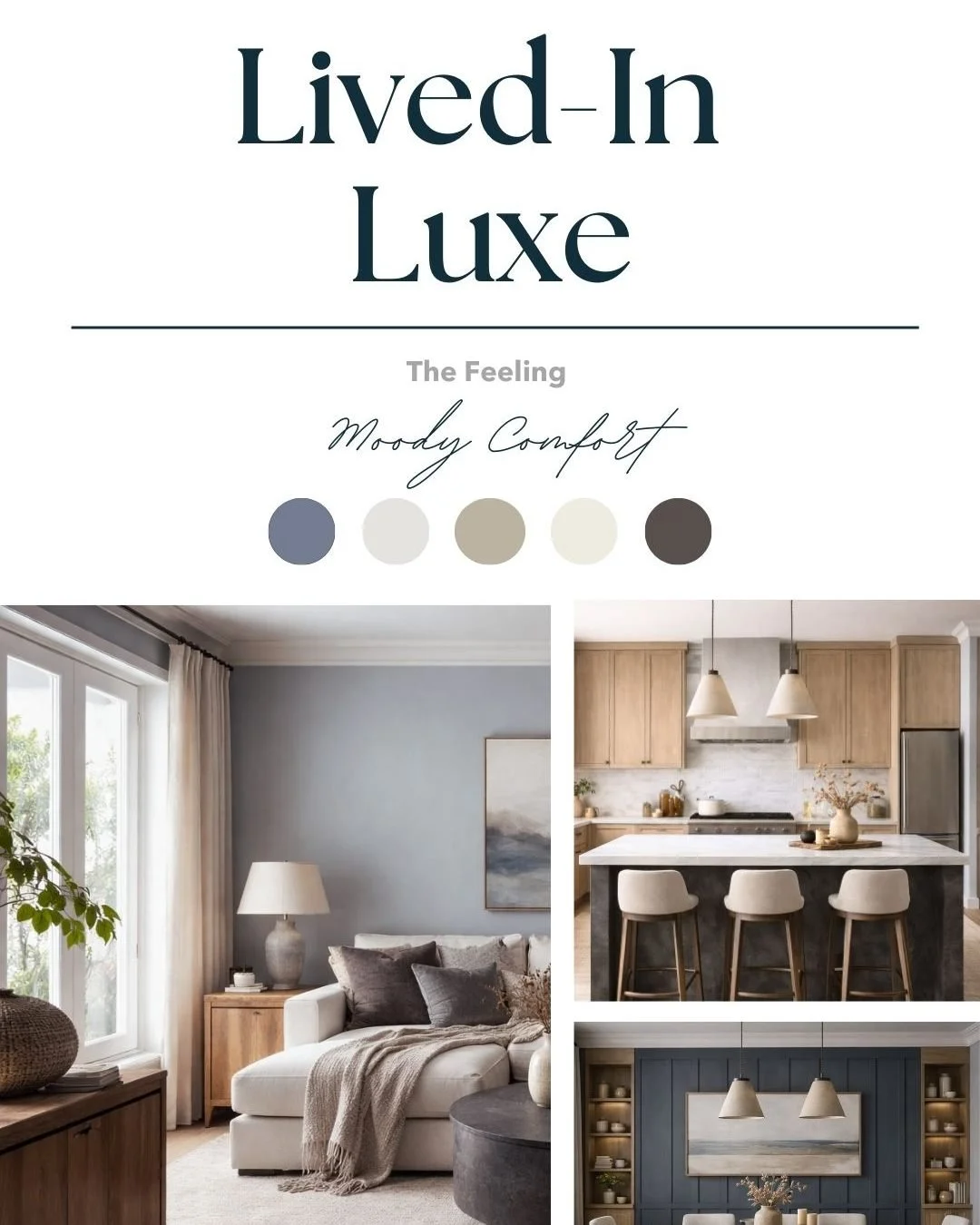 INTERIOR DESIGN TREND REPORT | 2026 ✨
Introducing Lived-In Luxe &mdash; a look that blends elevated finishes with relaxed comfort. Think moody neutrals, soft textures, warm wood tones, and spaces that feel beautifully lived in.

This is just one of t