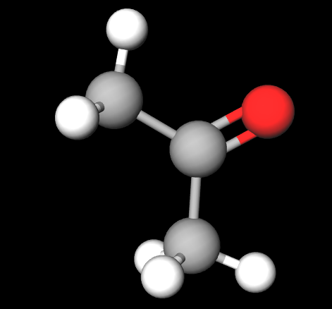3D Propanone Molecule
