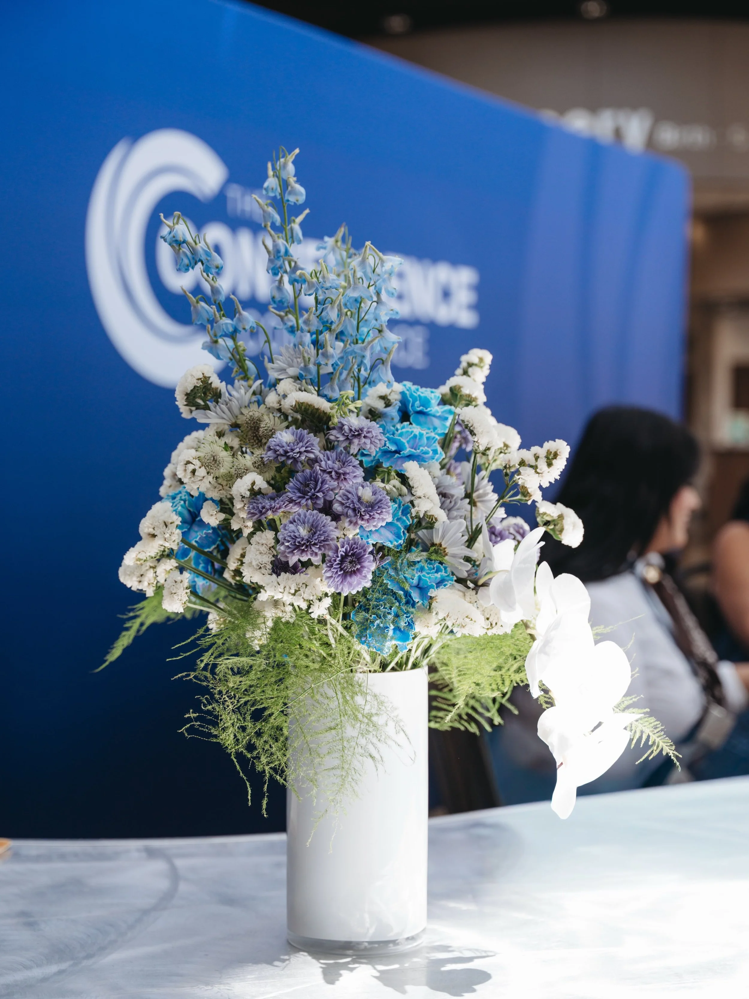Registration is more than checking in, it&rsquo;s the first impression of the entire event experience. 💙

Every detail matters from the moment guests walk through the door. Thank you @bielfloral for the beautiful floral arrangements. 

#ConvergenceC