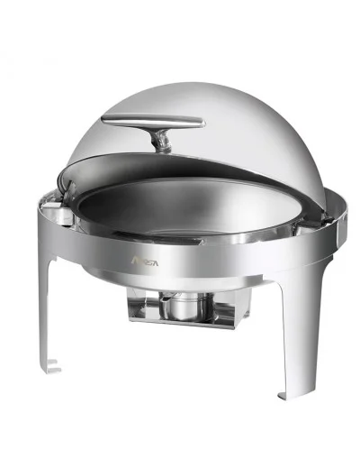 8qt Round Roll Top Chafing Dish