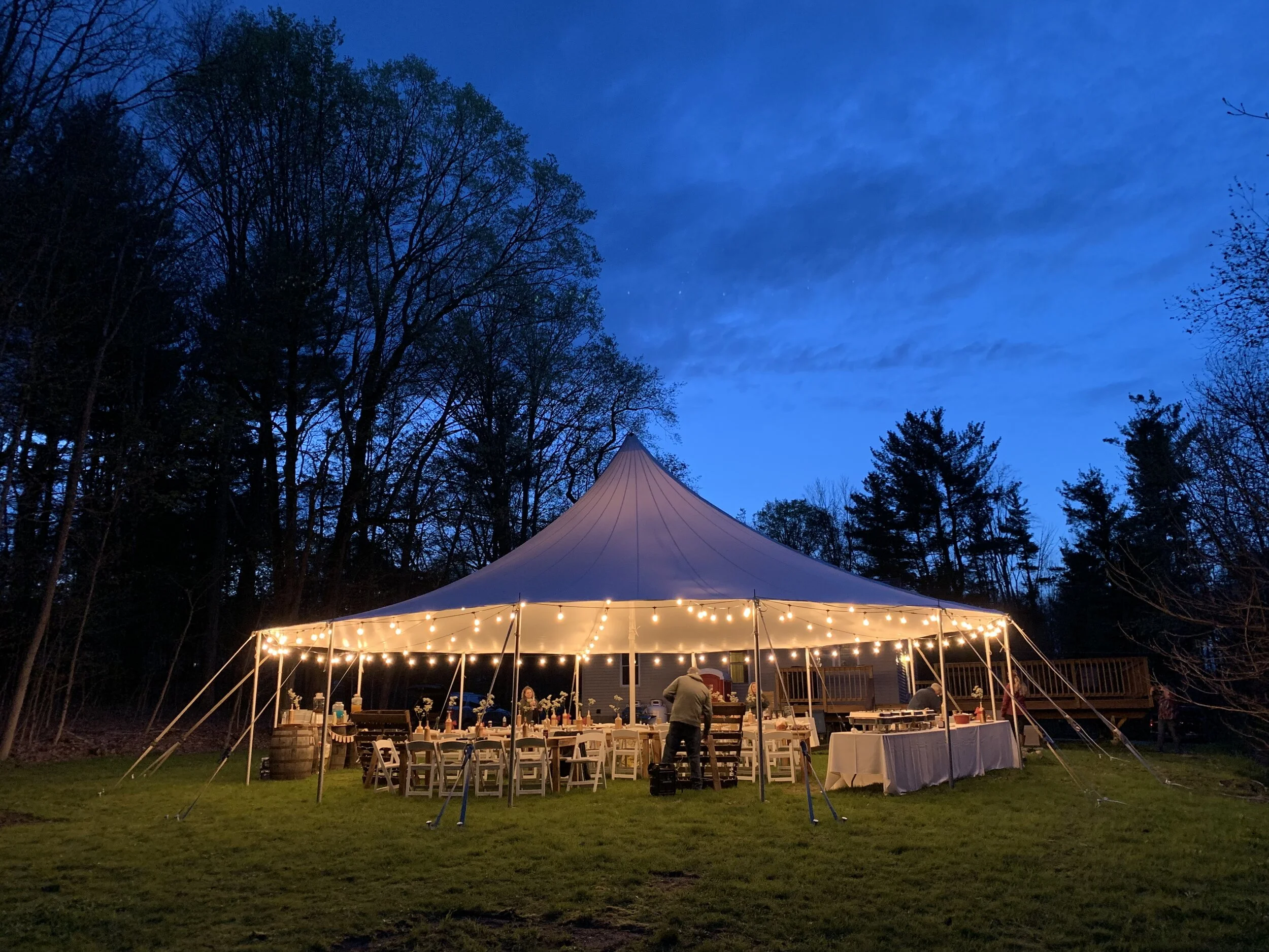 44x43 Sailcloth Tent Tremont Rentals Albany NY