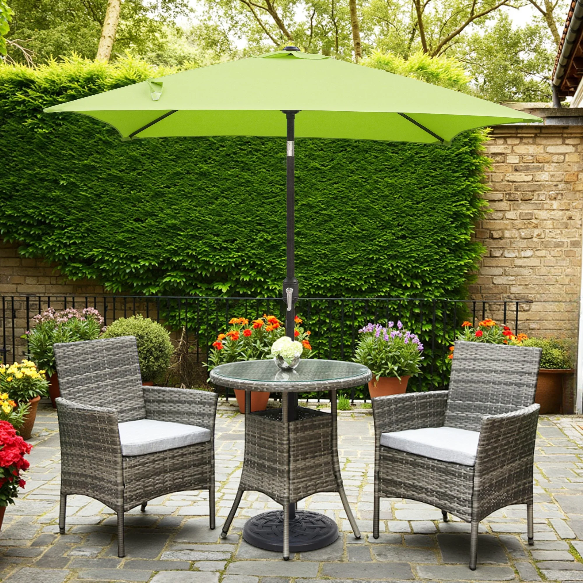 ABBLE Outdoor Patio Umbrella 6.5 Ft Square